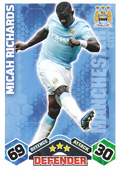 Micah Richards Manchester City 2009/10 Topps Match Attax #202